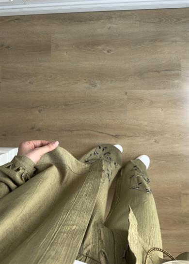 Premium El İşlemeli Pantolon Haki