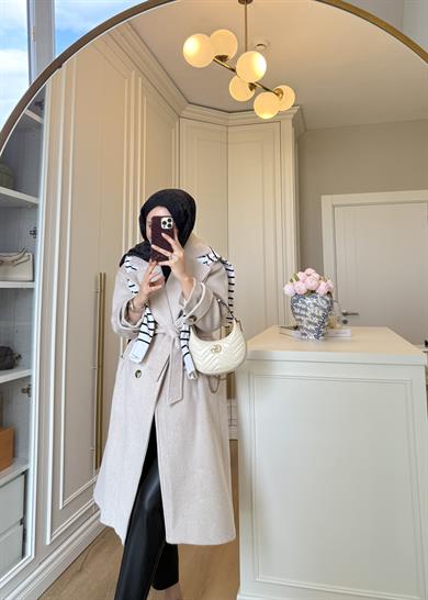 Premium Oversize Kaşe Kaban Taş