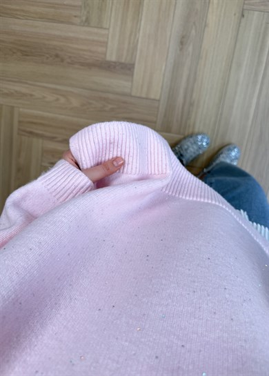 Pullu Triko Kazak Pembe