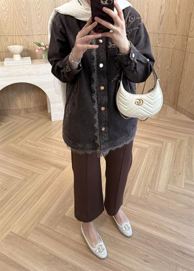 Rena Denim Ceket Kahve