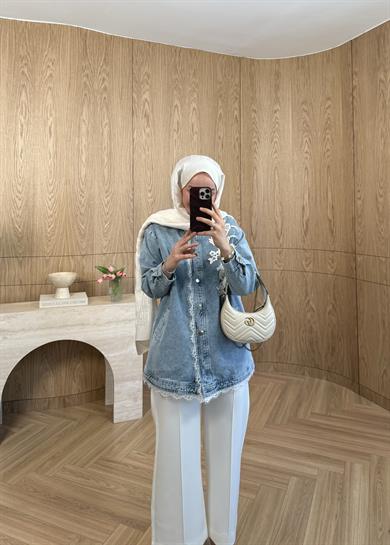 Rena Denim Ceket Mavi