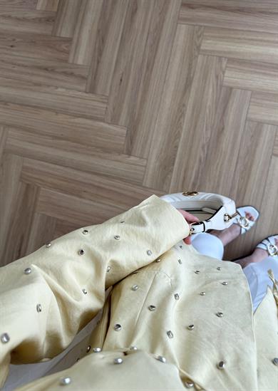 Rina Taşlı Ceket Butter Yellow