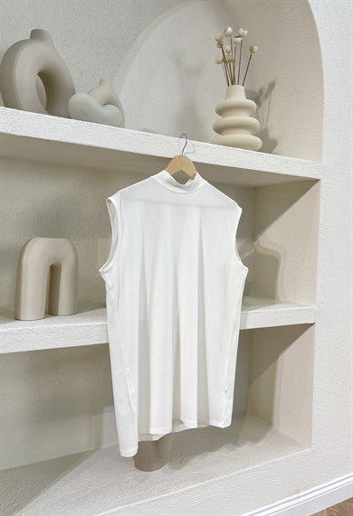 Sıfır Kollu İçlik Beyaz