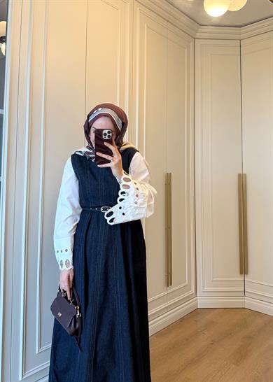 Sole Premium Kemerli Denim Jile