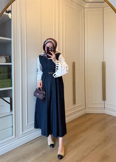 Sole Premium Kemerli Denim Jile