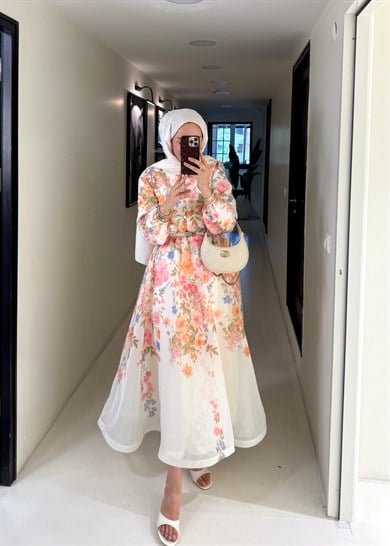 Solene Elbise Pembe