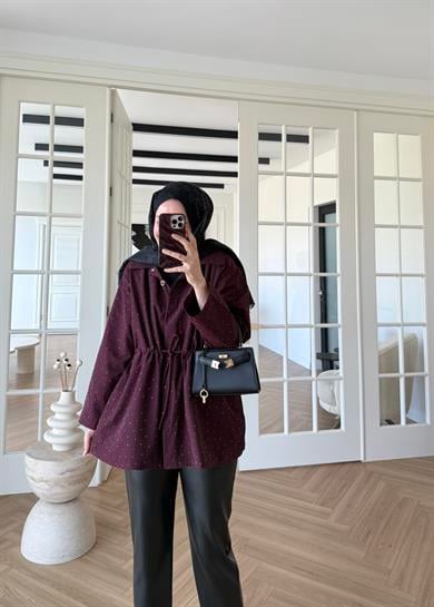 Taşlı Trenç Mürdüm