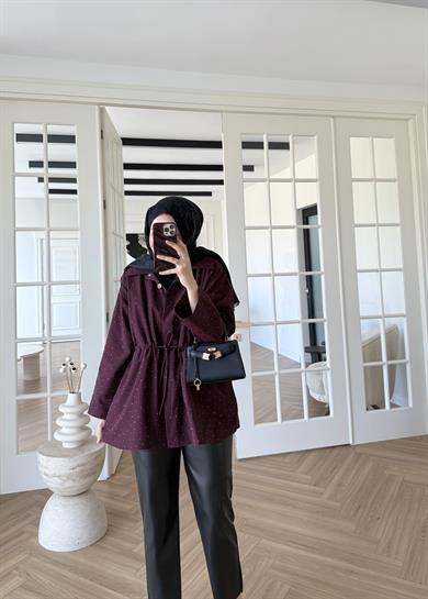 Taşlı Trenç Mürdüm