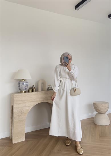 Tensel Comfy Elbise Beyaz