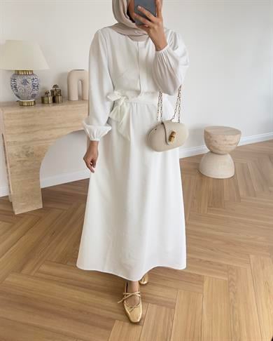 Tensel Comfy Elbise Beyaz
