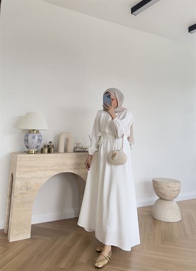 Tensel Comfy Elbise Beyaz