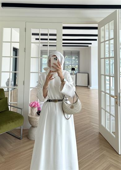 Tensel Modal Elbise Ekru