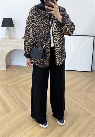 Üç İplik Çımalı Eşofman Altı Siyah