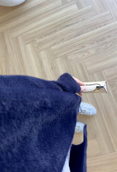 Uzun Angora Hırka Lacivert