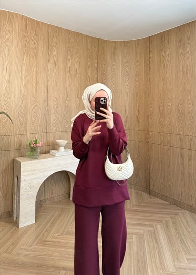 Valen Oysho Takım Bordo