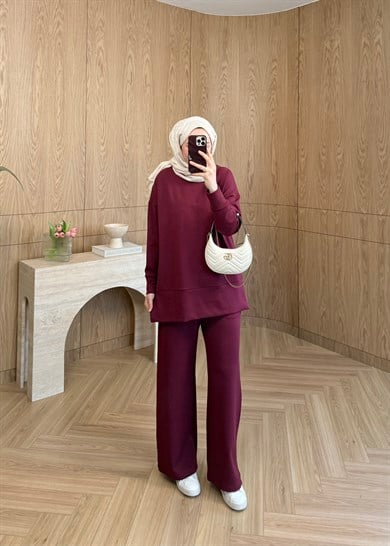 Valen Oysho Takım Bordo