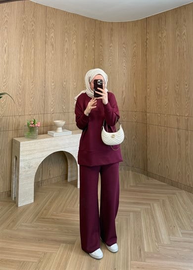 Valen Oysho Takım Bordo