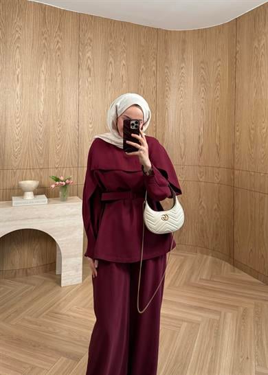 Valencia Tensel Modal Takım Bordo