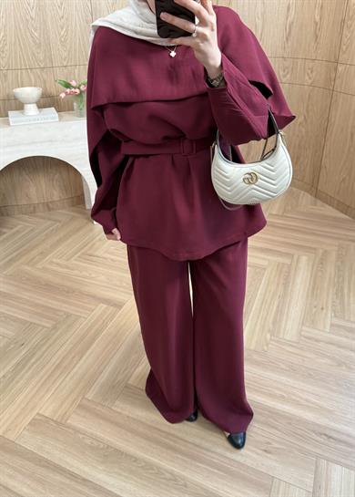 Valencia Tensel Modal Takım Bordo
