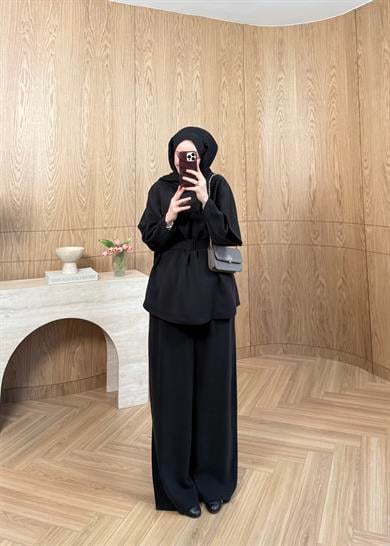 Valencia Tensel Modal Takım Siyah 