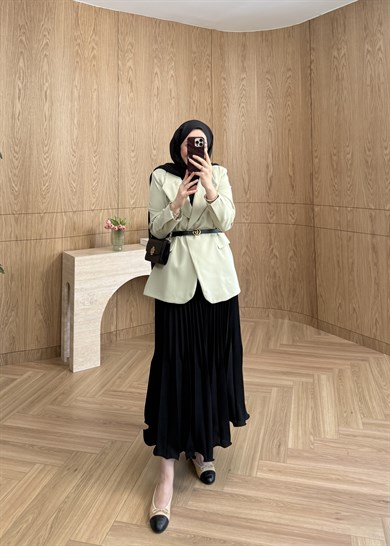ZR Model Tek Düğmeli Blazer Mint