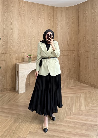 ZR Model Tek Düğmeli Blazer Mint