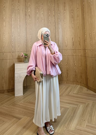 ZR Muadil Bomber Ceket Pembe