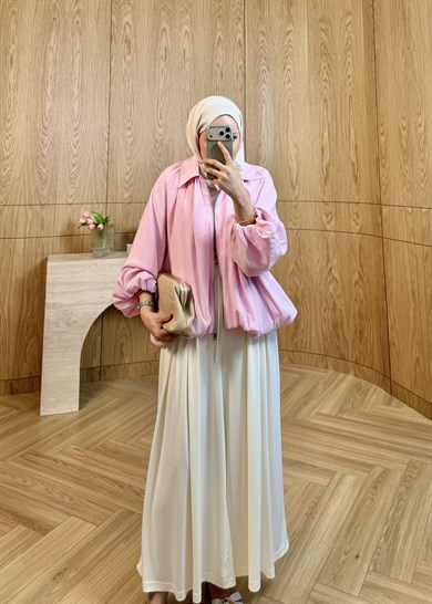 ZR Muadil Bomber Ceket Pembe