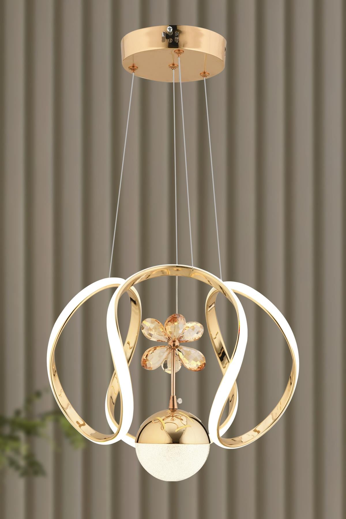 Modern Deko Gold Sarkıt Led Avize Beyaz Işık Salon Mutfak Oda Hol Ledli Avize