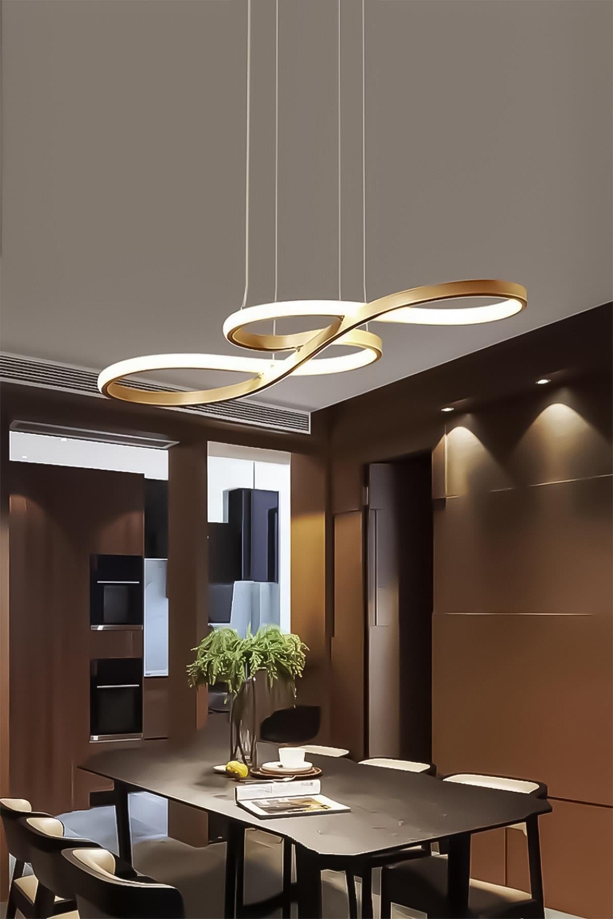 Modern Rimaldo Eskitme Sarkıt Led Günışığı Power Ledli Salon Mutfak Oda Hol Ledli Avize