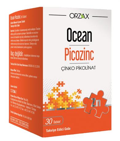 Orzax Ocean Picozinc Takviye Edici Gıda 30 KapsülOrzax 