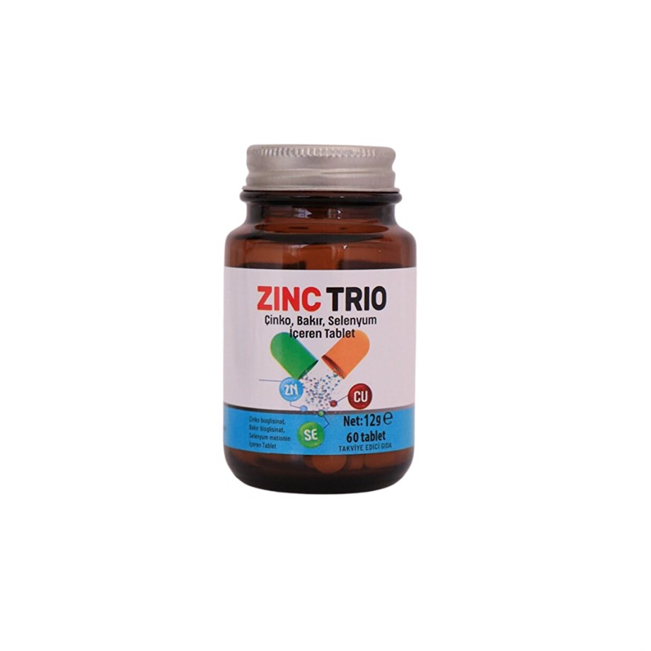 Zinctrio Çinko, Bakır, Selenyum İçeren 60 Tablet