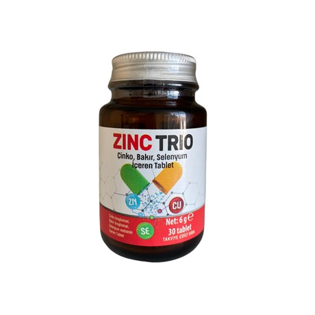 ZINC TRIO Çinko, Bakır, Selenyum İçeren 30 TabletDiğer 
