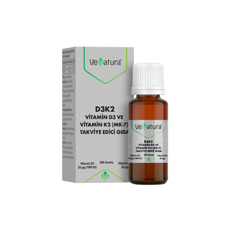 Venatura Vitamin D3 ve Vitamin K2 Takviye Edici GıdaGıda Takviyeleri&VitaminlerVenatura 