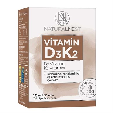 Naturalnest Vitamin D3K2 10 MlBağışıklık GüçlendiricilerNaturalnest
