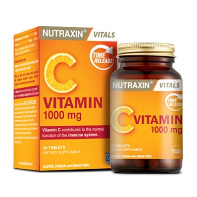 Nutraxin Vitamin C 1000 mg Takviye Edici Gıda 30 TabletNutraxin Vitamin C 1000 mg Takviye Edici Gıda 30 Tablet - 38,90 TL - Takviyegiller.comBağışıklık GüçlendiricilerNutraxin