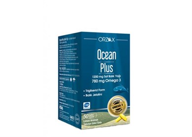 Orzax Ocean Plus 1200 Mg 50 Kapsül Balık YağıOcean Plus 1200 Mg 50 Kapsül Balık Yağı - 63,90 TL - Takviyegiller.comOmega3 & Balık YağıOrzax
