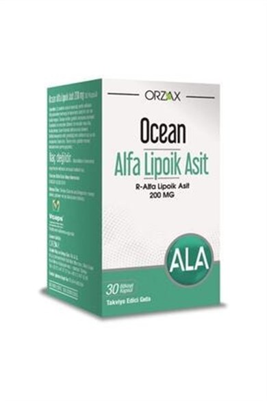 Orzax Ocean Alfa Lipoik Asit 200 Mg 30 KapsülOrzax Ocean Alfa Lipoik Asit 200 Mg 30 Kapsül - 86,81 TL - Takviyegiller.comVitaminlerOrzax