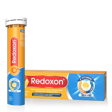 Redoxon 3'lü Etkili 15 Efervesan TabletRedoxon 3'lü Etkili 15 Efervesan Tablet - 62,89 TL - Takviyegiller.comMultivitaminlerBayer