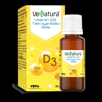 Venatura Vitamin D3 Takviye Edici GıdaVenatura Vitamin D3 Takviye Edici Gıda - 26,15 TL - Takviyegiller.comVitaminlerVeNatura