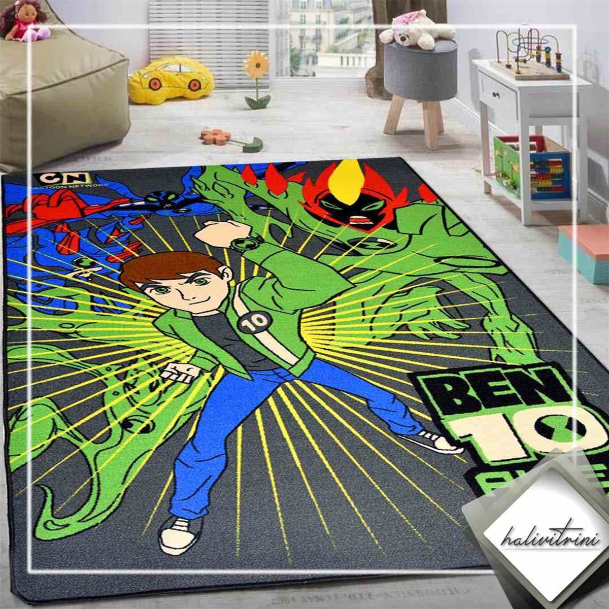 Dinarsu Çocuk Halısı 133x190 Çocuk 06 Mavi Kırmızı