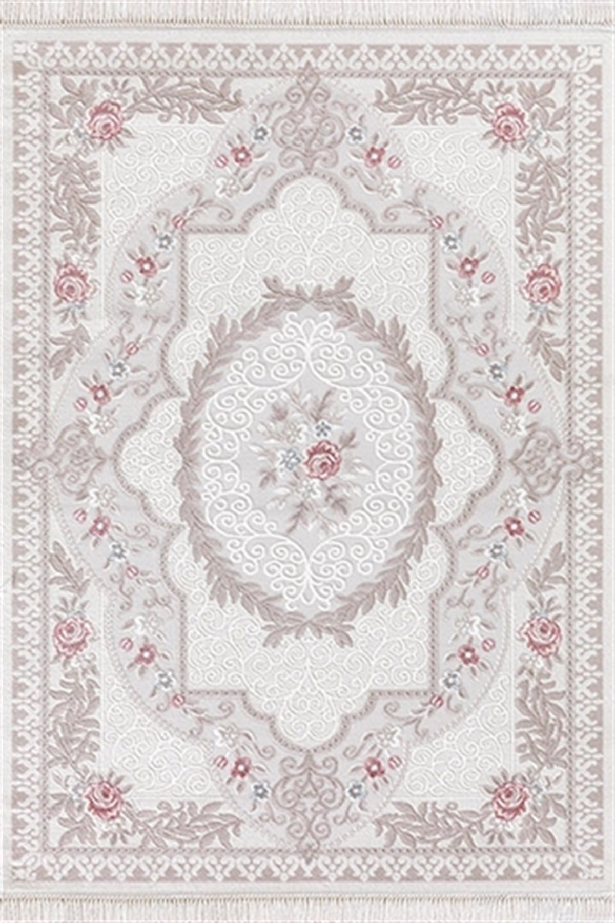 Efsane Oda Halı 80x300 Ihlara HR005060 Vizon Krem Pembe