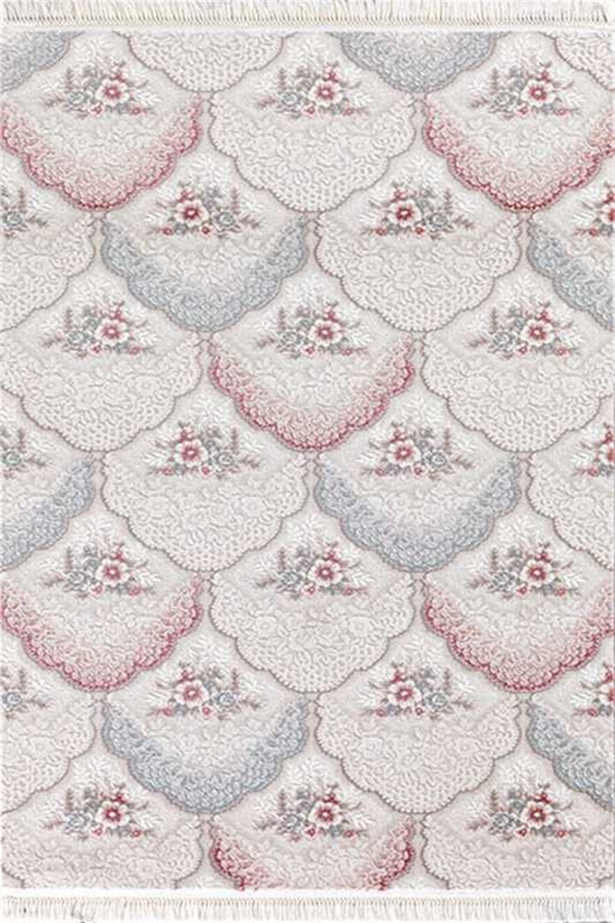 Efsane Salon Halı 200x290 Ihlara HR007060 Krem Pembe Mavi