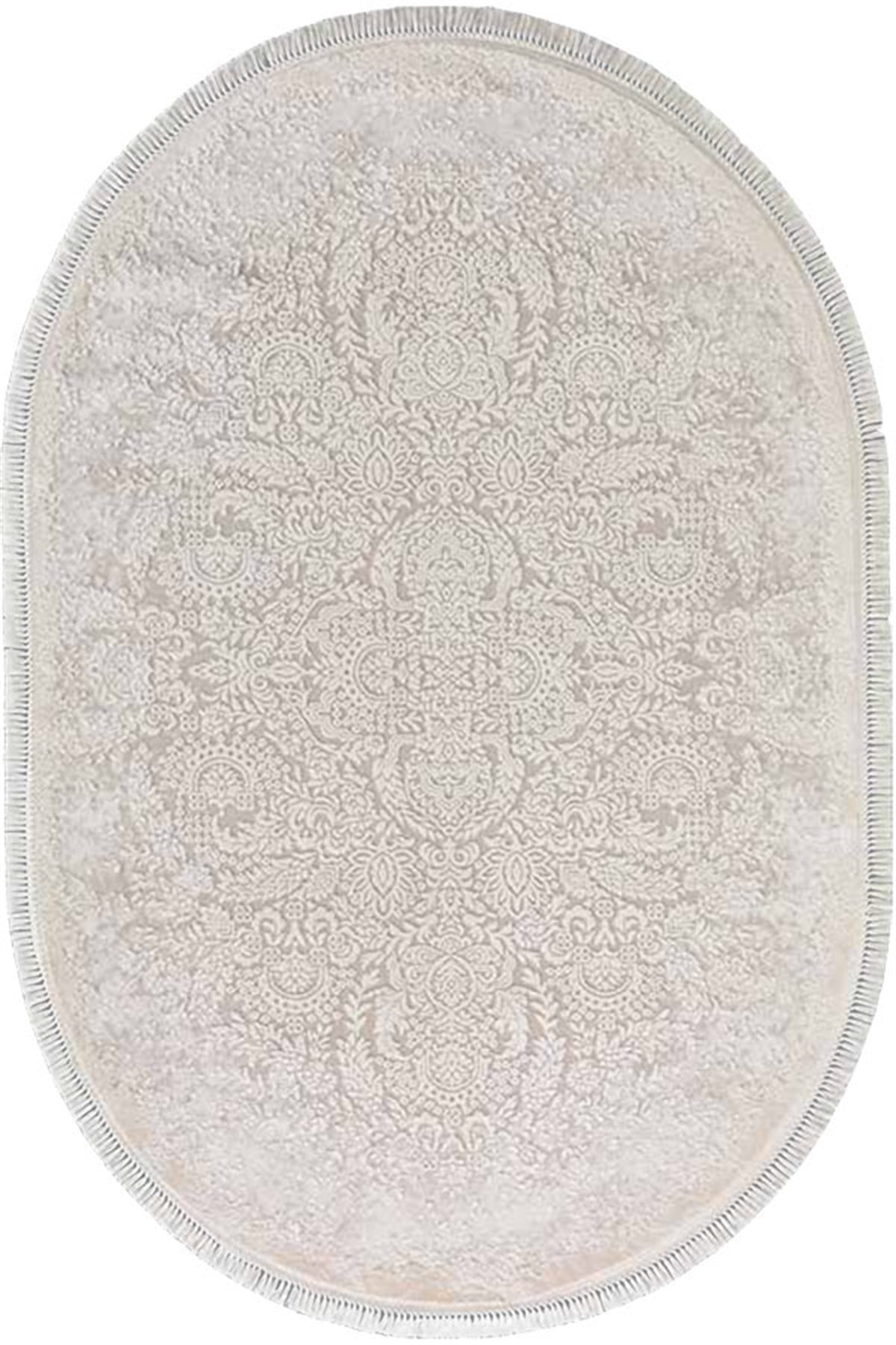 Flora Oval Yolluk Halı 80x150 Ayşıl 1861D Bej