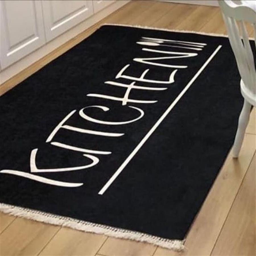 Hitit Mutfak Halı 80x200 Lidya Lüx Kitchen GK225 Siyah