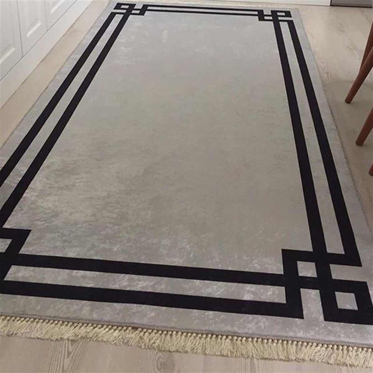Hitit Yolluk Halı 100x200 Lidya Lüx 4212 Gri Siyah