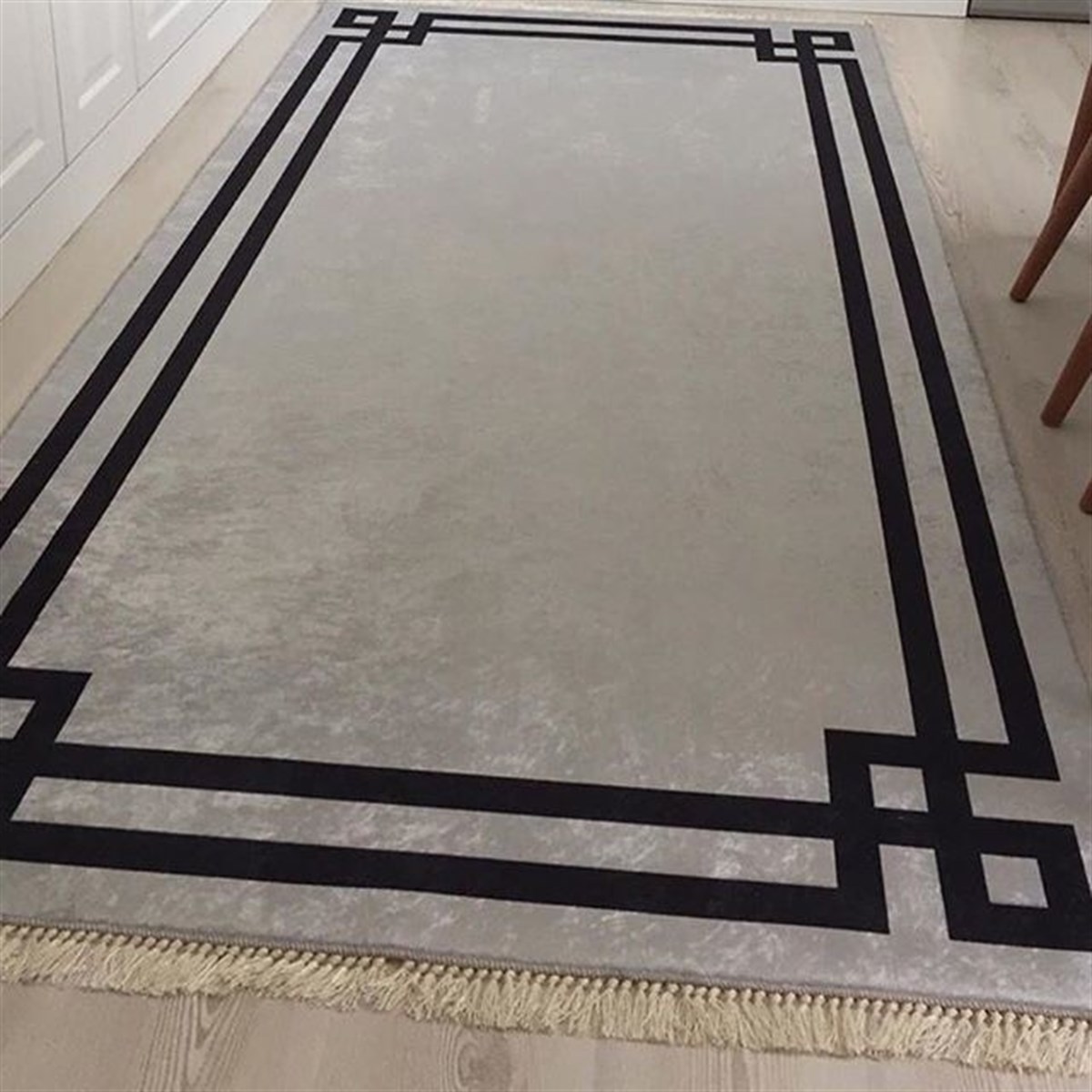 Hitit Yolluk Halı 100x300 Lidya Lüx 4212 Gri Siyah