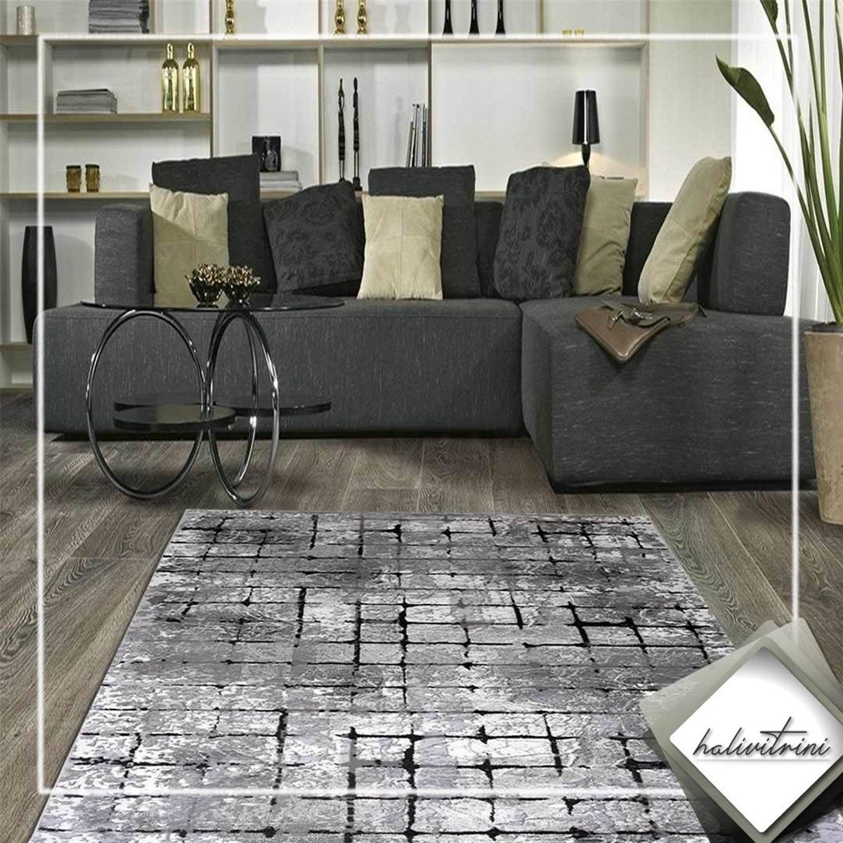 İmparator Oda Halı 150x233 Klasik 30198 096 Gri Krem