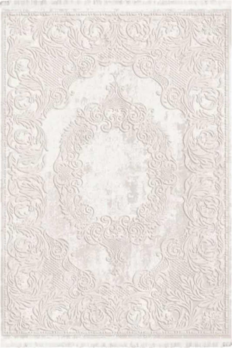 İpek Yolluk Halı 80x150 Sardes 6101 Beyaz