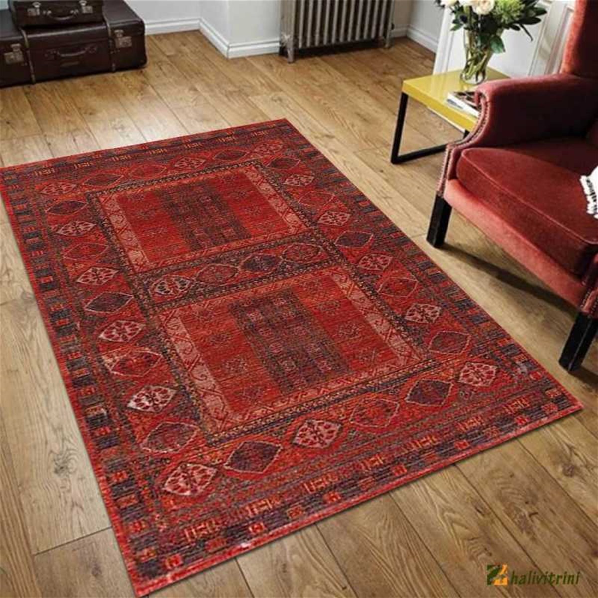 Kaşmir Salon halı 200x290 7/24 0234 05 Bordo